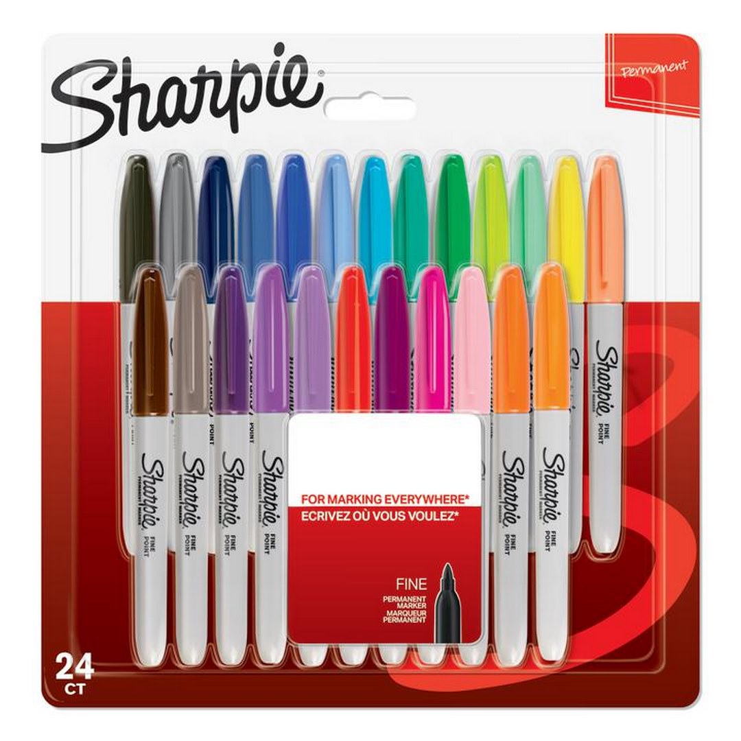 Zestaw markerów permanentnych Sharpie 24 sztuki